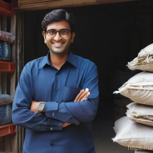 Home 16 건축자재 마케팅과 로컬 마케팅 전략 - **Prompt 1: "Local Business Trust and Connection"**
"A warmly lit, bustling construction materia...