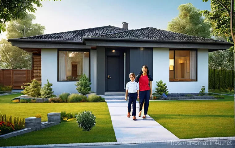 건축자재 마케팅과 고객 심리학 - **Prompt 1: The Dream Home Realized**
"A heartwarming scene depicting a happy, diverse family of...